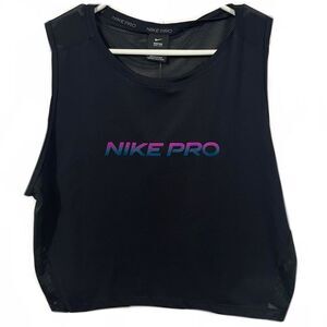NWT Nike Pro Plus Size Mesh Muscle Crop Tank Top